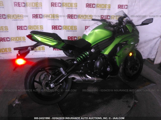 JKAEXEE11FDA18229 - 2015 KAWASAKI EX650 E GREEN photo 4