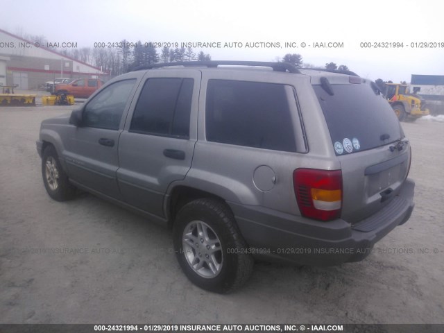 1J4GW48S62C131679 - 2002 JEEP GRAND CHEROKEE LAREDO GRAY photo 3