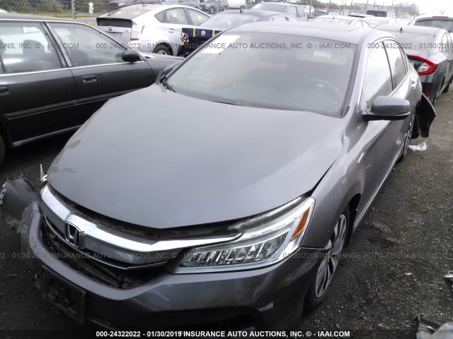 JHMCR6F7XHC018010 - 2017 HONDA ACCORD HYBRID/TOURING GRAY photo 2