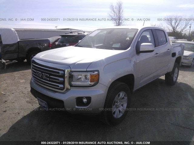 1GTG5CENXJ1310142 - 2018 GMC CANYON SLE SILVER photo 2