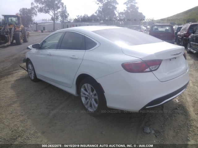 1C3CCCAB8GN162515 - 2016 CHRYSLER 200 LIMITED WHITE photo 3