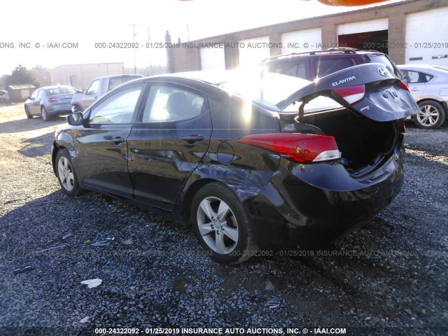 KMHDH4AE8DU693549 - 2013 HYUNDAI ELANTRA GLS/LIMITED BLACK photo 3