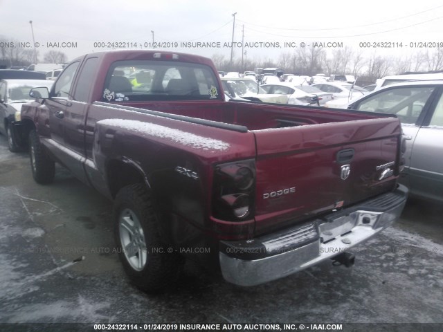 1D7RW3BK4BS661940 - 2011 DODGE DAKOTA SLT BURGUNDY photo 3