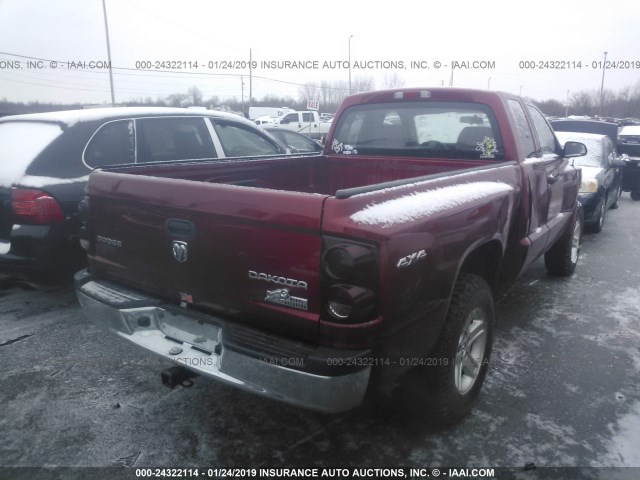 1D7RW3BK4BS661940 - 2011 DODGE DAKOTA SLT BURGUNDY photo 4