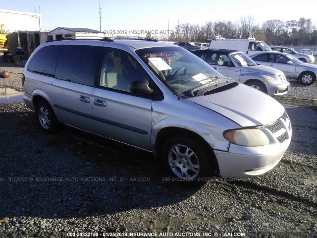 2B4GP74L42R658465 - 2002 DODGE GRAND CARAVAN EX SILVER photo 1