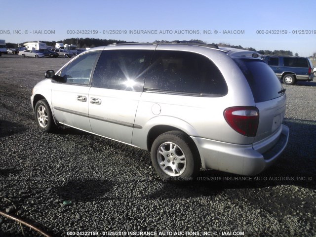 2B4GP74L42R658465 - 2002 DODGE GRAND CARAVAN EX SILVER photo 3