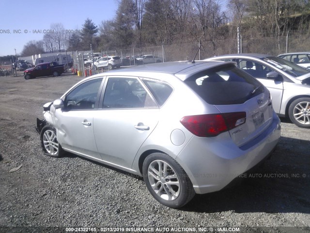 KNAFU5A25B5359682 - 2011 KIA FORTE EX SILVER photo 3