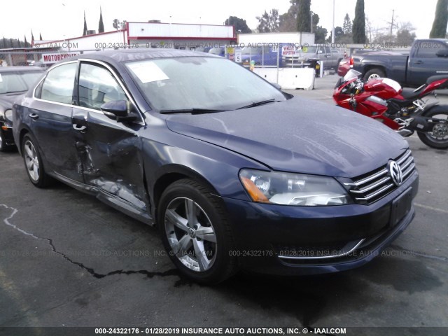 1VWBP7A35CC040273 - 2012 VOLKSWAGEN PASSAT SE BLUE photo 1