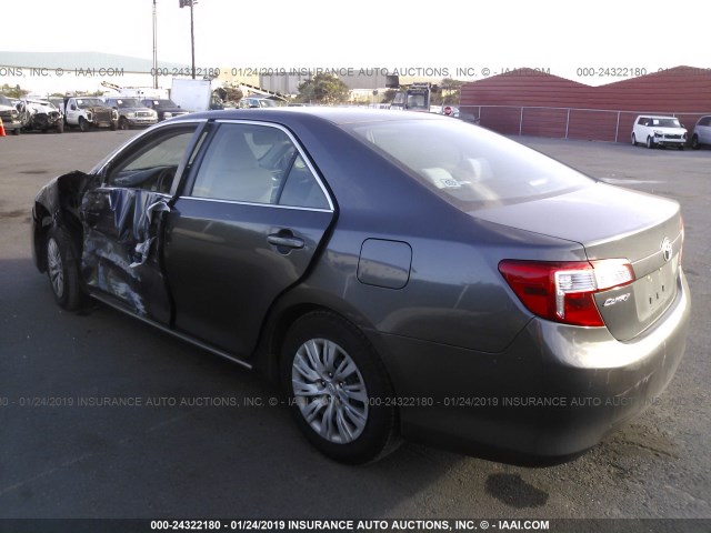 4T1BF1FK4CU012778 - 2012 TOYOTA CAMRY SE/LE/XLE GRAY photo 3