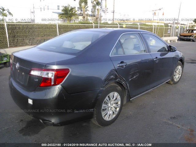 4T1BF1FK4CU012778 - 2012 TOYOTA CAMRY SE/LE/XLE GRAY photo 4