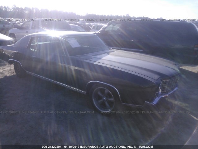 1H57J2B606567 - 1972 CHEVROLET MONTE CARLO  GRAY photo 1