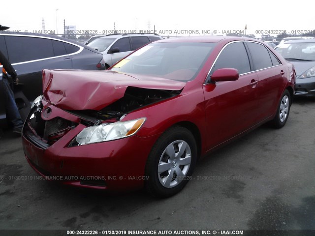 4T1BE46K97U131758 - 2007 TOYOTA CAMRY NEW GENERAT CE/LE/XLE/SE RED photo 2