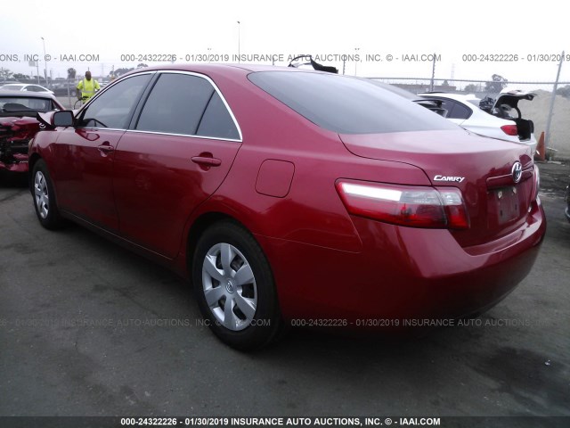 4T1BE46K97U131758 - 2007 TOYOTA CAMRY NEW GENERAT CE/LE/XLE/SE RED photo 3