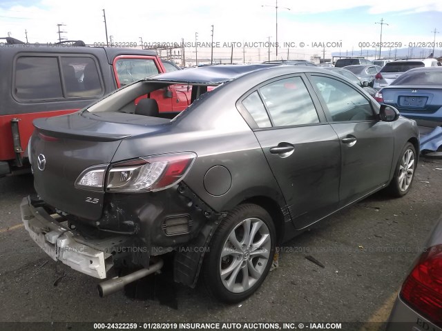 JM1BL1S60A1321507 - 2010 MAZDA 3 S GRAY photo 4