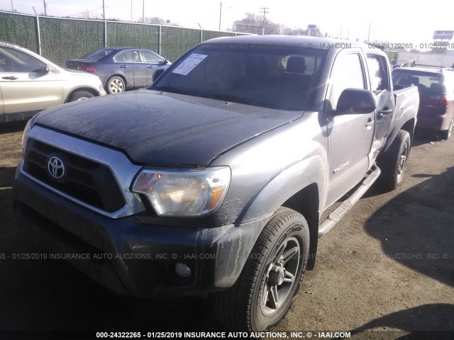 5TFJU4GN4CX027926 - 2012 TOYOTA TACOMA DOUBLE CAB PRERUNNER GRAY photo 2