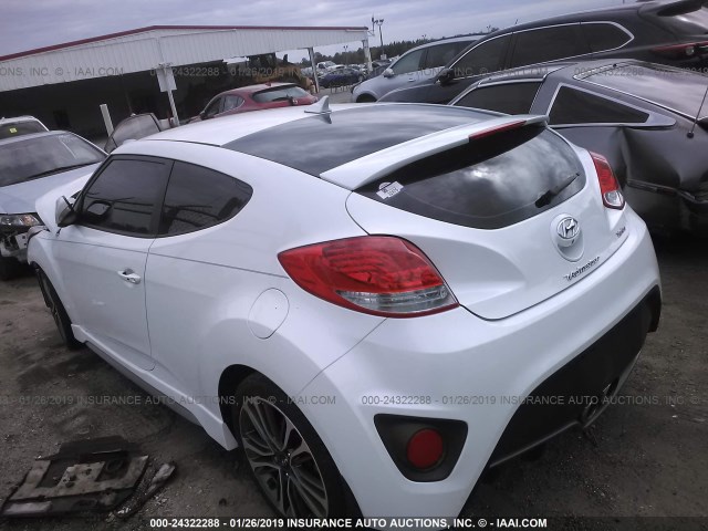 KMHTC6AE0GU279997 - 2016 HYUNDAI VELOSTER TURBO WHITE photo 3