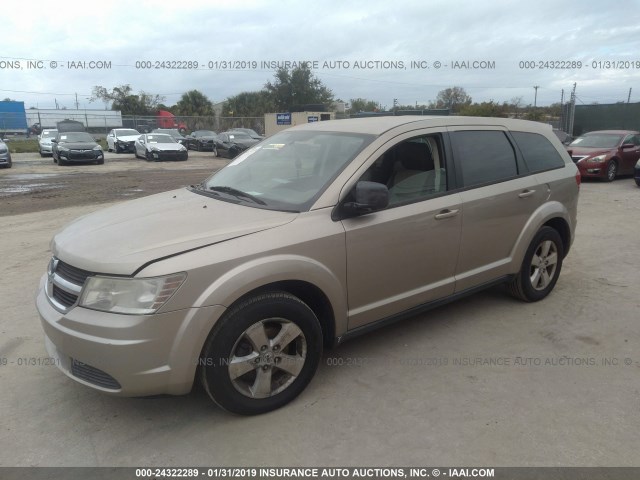 3D4GG57V69T526788 - 2009 DODGE JOURNEY SXT GOLD photo 2