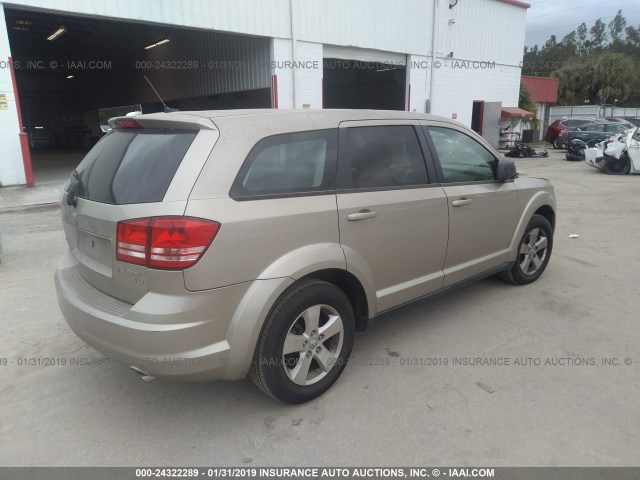 3D4GG57V69T526788 - 2009 DODGE JOURNEY SXT GOLD photo 4