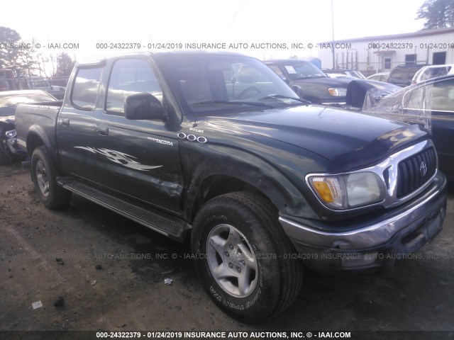 5TEHN72N81Z851681 - 2001 TOYOTA TACOMA DOUBLE CAB GREEN photo 6