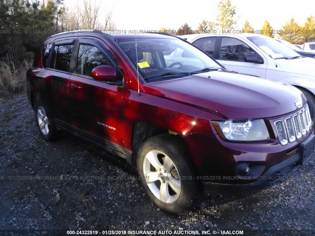 1C4NJDEB5ED577112 - 2014 JEEP COMPASS LATITUDE RED photo 1