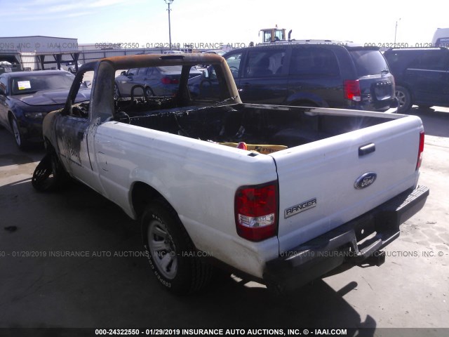 1FTYR10D19PA29027 - 2009 FORD RANGER WHITE photo 3