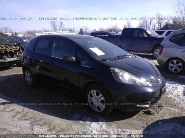 JHMGE8G22AS013214 - 2010 HONDA FIT BLACK photo 1