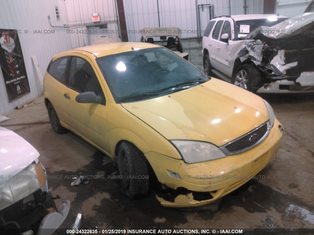 1FAHP31N77W185770 - 2007 FORD FOCUS ZX3/S/SE/SES YELLOW photo 1