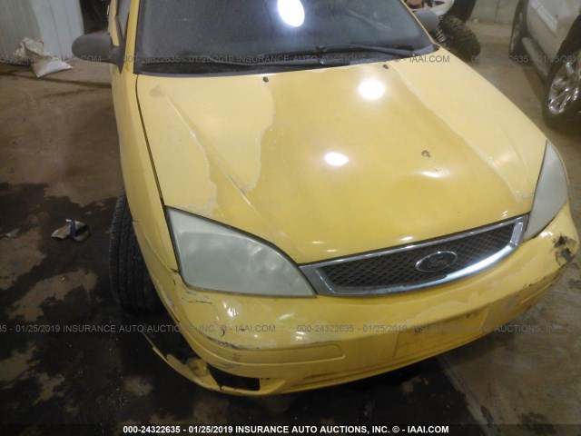 1FAHP31N77W185770 - 2007 FORD FOCUS ZX3/S/SE/SES YELLOW photo 6