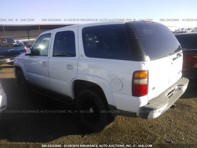 1GNEK13T03R252477 - 2003 CHEVROLET TAHOE K1500 WHITE photo 3