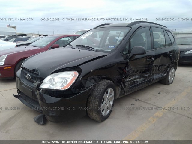 KNAFG526087164255 - 2008 KIA RONDO LX/EX BLACK photo 2