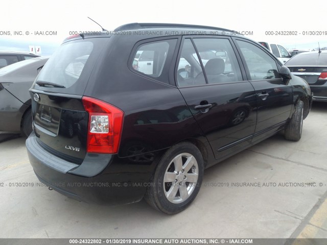 KNAFG526087164255 - 2008 KIA RONDO LX/EX BLACK photo 4