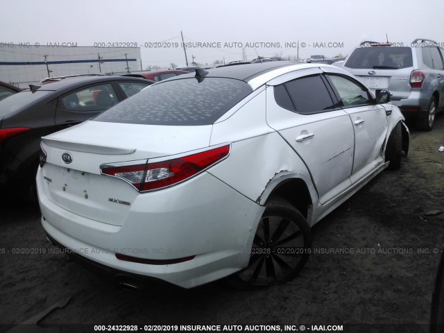 5XXGR4A69CG011158 - 2012 KIA OPTIMA SX WHITE photo 4