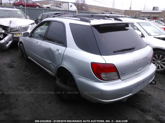 JF1GG29693H808484 - 2003 SUBARU IMPREZA WRX SILVER photo 3