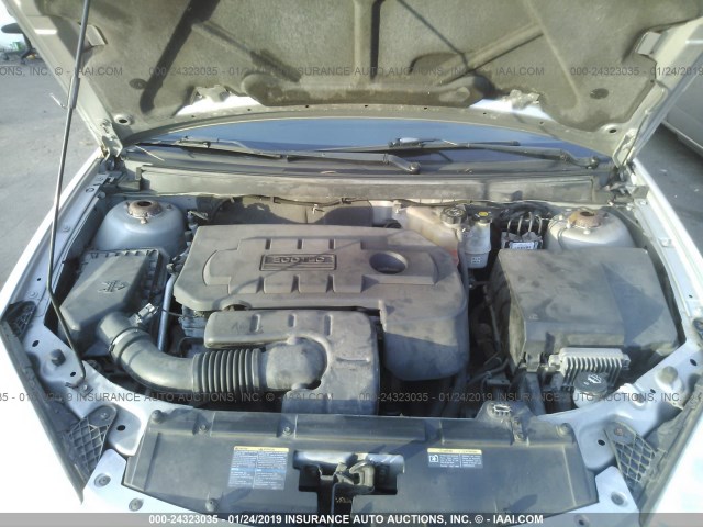 1G2ZF58B174249133 - 2007 PONTIAC G6 VALUE LEADER/BASE SILVER photo 10