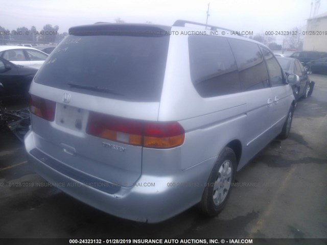 2HKRL18022H580611 - 2002 HONDA ODYSSEY EXL SILVER photo 4