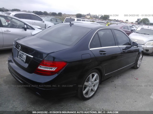 WDDGF4HB6DR289192 - 2013 MERCEDES-BENZ C 250 Dark Blue photo 4