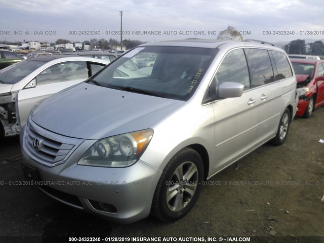 5FNRL3H9XAB069896 - 2010 HONDA ODYSSEY TOURING SILVER photo 2