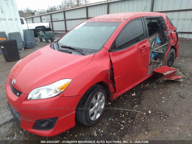 2T1KE40E49C013897 - 2009 TOYOTA COROLLA MATRIX S RED photo 2