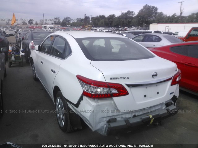 3N1AB7AP3EY261013 - 2014 NISSAN SENTRA S/SV/SR/SL WHITE photo 3