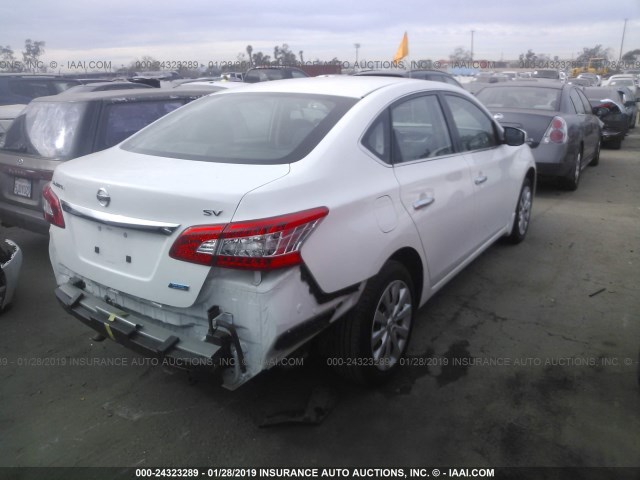 3N1AB7AP3EY261013 - 2014 NISSAN SENTRA S/SV/SR/SL WHITE photo 4