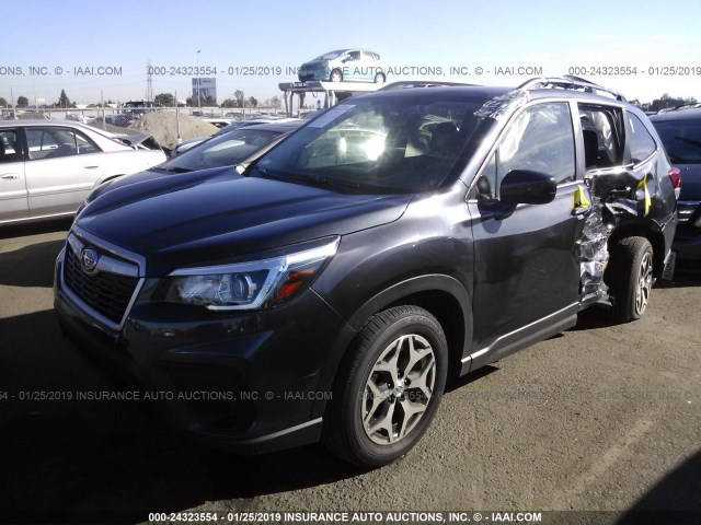 JF2SKAGCXKH433890 - 2019 SUBARU FORESTER PREMIUM BLACK photo 2