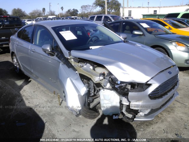 3FA6P0LU0HR233155 - 2017 FORD FUSION SE HYBRID SILVER photo 1