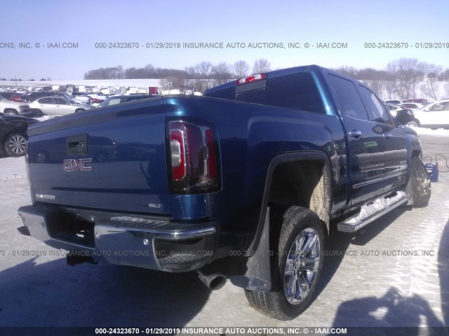 3GTU2NEC1JG125436 - 2018 GMC SIERRA K1500 SLT BLUE photo 4