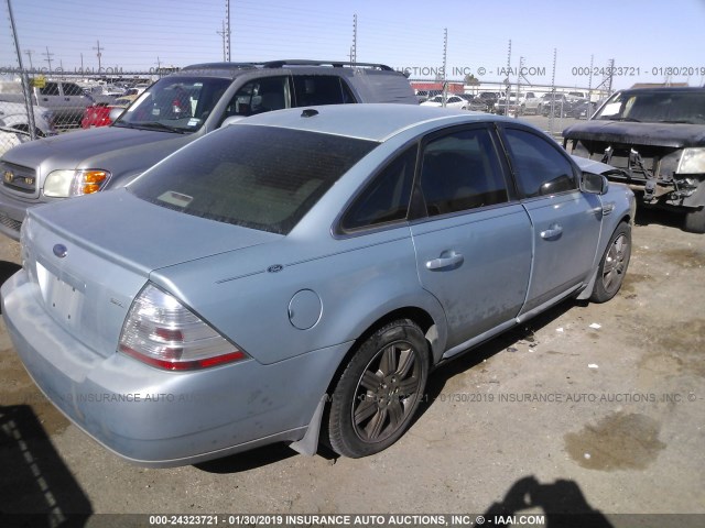 1FAHP24W18G127468 - 2008 FORD TAURUS SEL SILVER photo 4