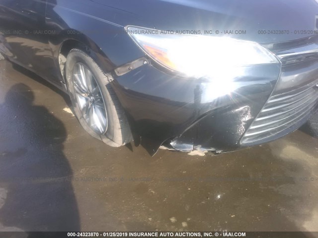 4T1BF1FK1GU207999 - 2016 TOYOTA CAMRY LE/XLE/SE/XSE BLACK photo 6