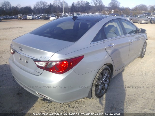 5NPEC4AB7CH340483 - 2012 HYUNDAI SONATA SE/LIMITED SILVER photo 4