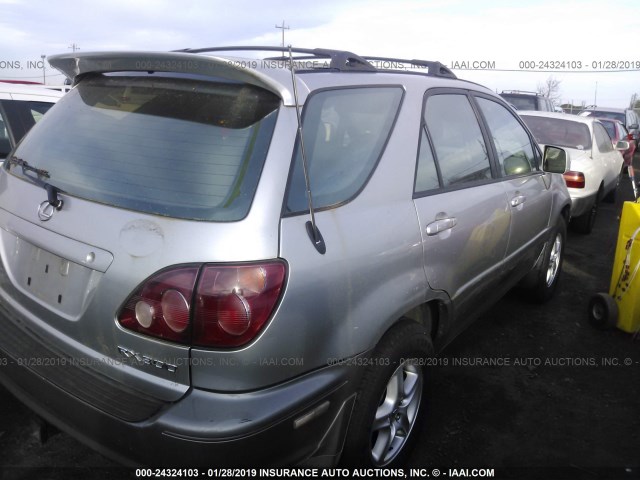 JT6GF10U4Y0053812 - 2000 LEXUS RX 300 SILVER photo 4