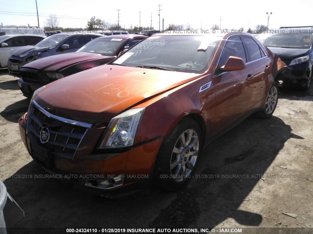 1G6DV57V880188881 - 2008 CADILLAC CTS HI FEATURE V6 ORANGE photo 2