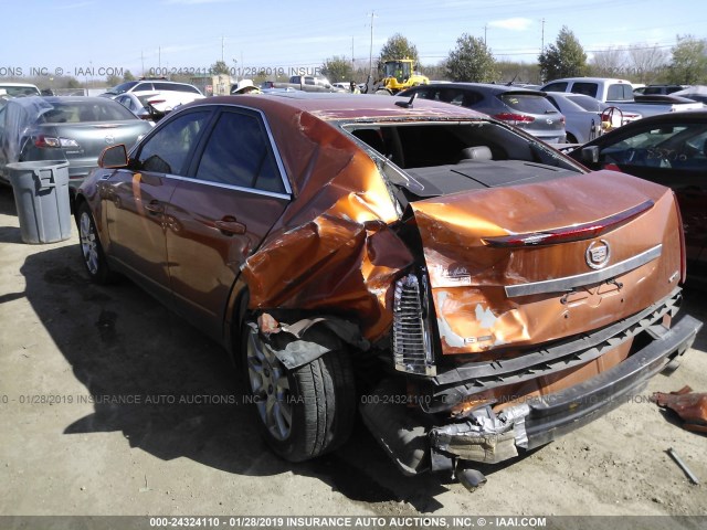 1G6DV57V880188881 - 2008 CADILLAC CTS HI FEATURE V6 ORANGE photo 3