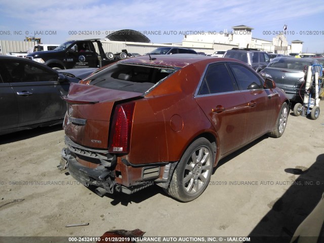 1G6DV57V880188881 - 2008 CADILLAC CTS HI FEATURE V6 ORANGE photo 4